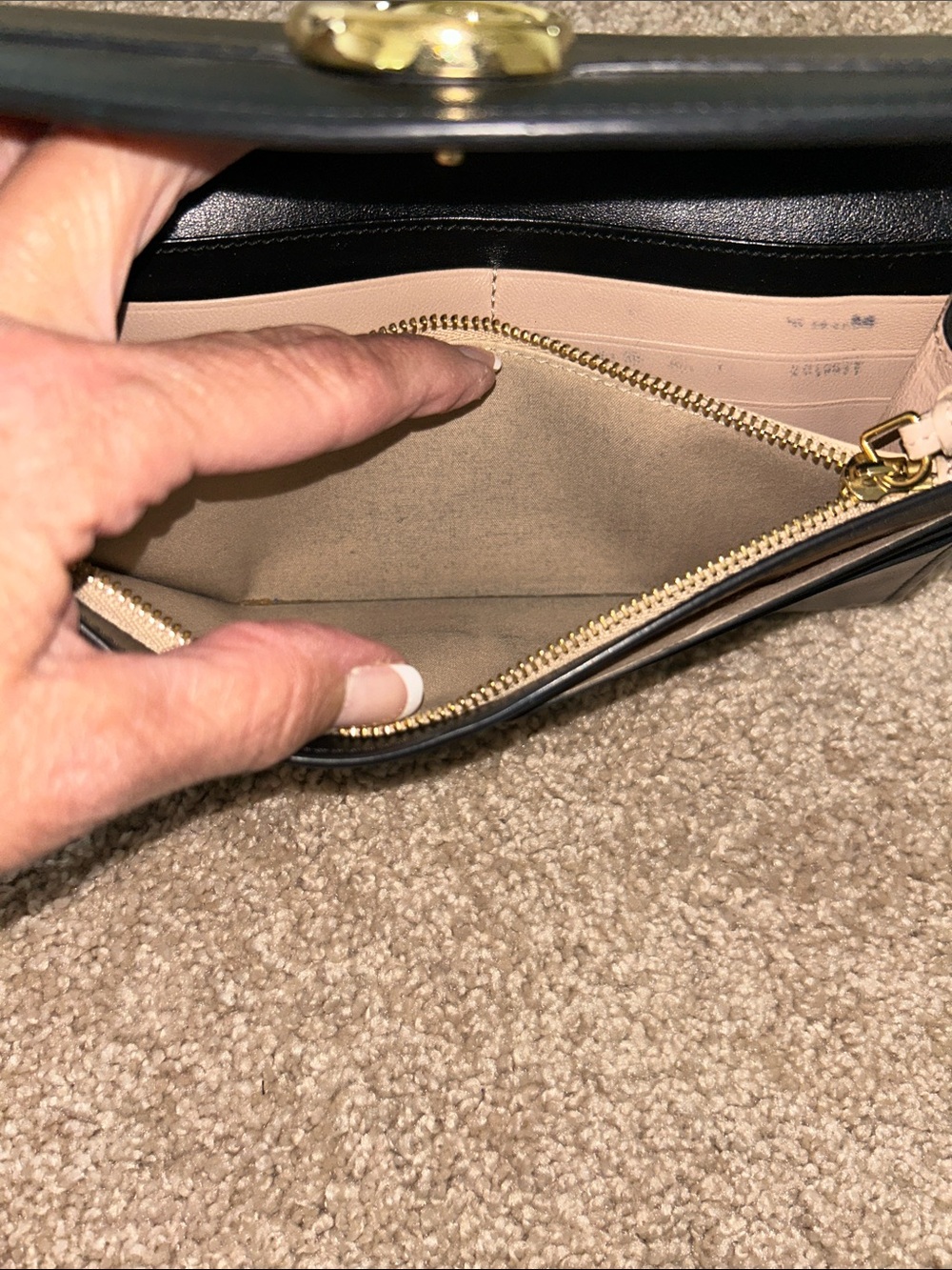 Chloe Black Leather Continental Wallet with Gold 'C' Hardware - Picture 12 of 16